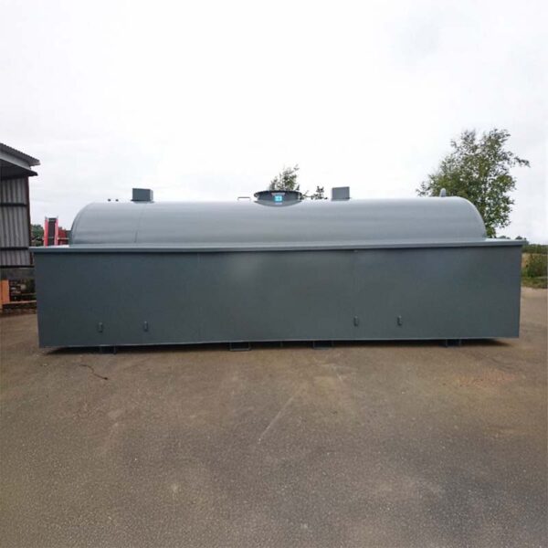 Eldningsoljetank cylinderformad – med balja  1700 – 10000 L